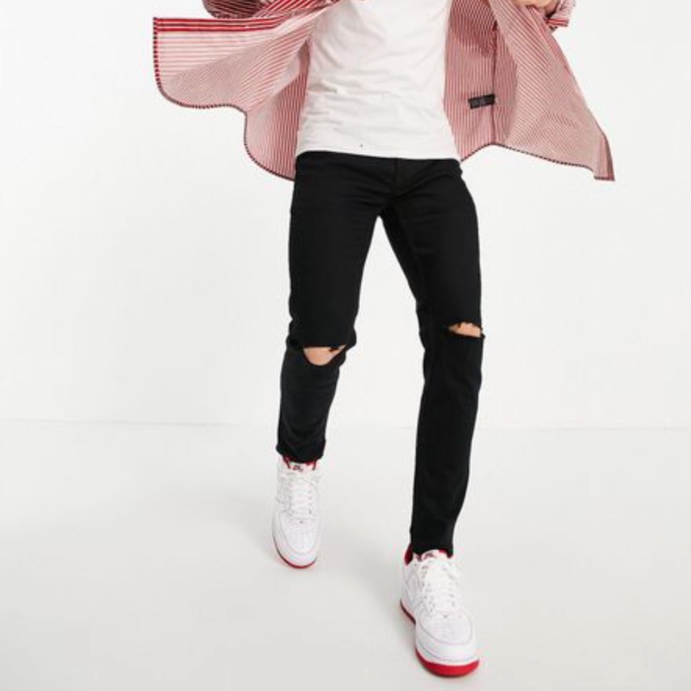 BRAND NEW WITH TAGS! Topman Men’s Distressed Stretch Skinny Jeans